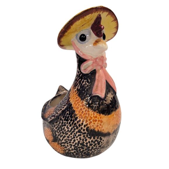 Vintage Pottery Chicken Hen Bowl/Planter Relco Japan 6.5" Cottagecore 60's - Picture 1 of 8